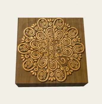 wooden mandala stamp
